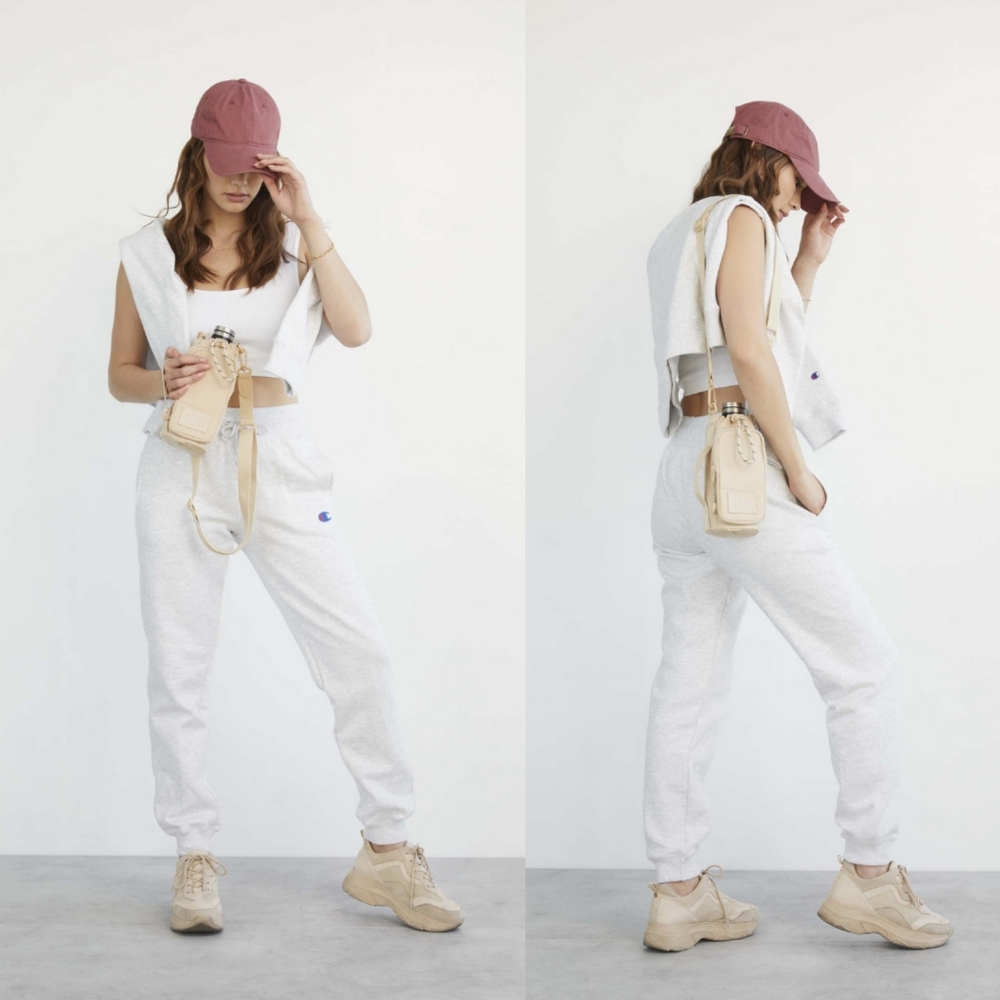 BÉIS The Water Bottle Sling Bag Beige Crossbody Travel Holder Small Carryall